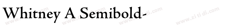 Whitney A Semibold字体转换